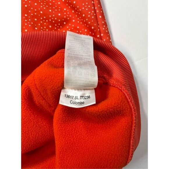 Burton Girls Orange White Dot Fleece Full Zip Hoodie Burton Embroidered Size XL - Picture 9 of 14